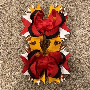 Custom Football Hair Bows
